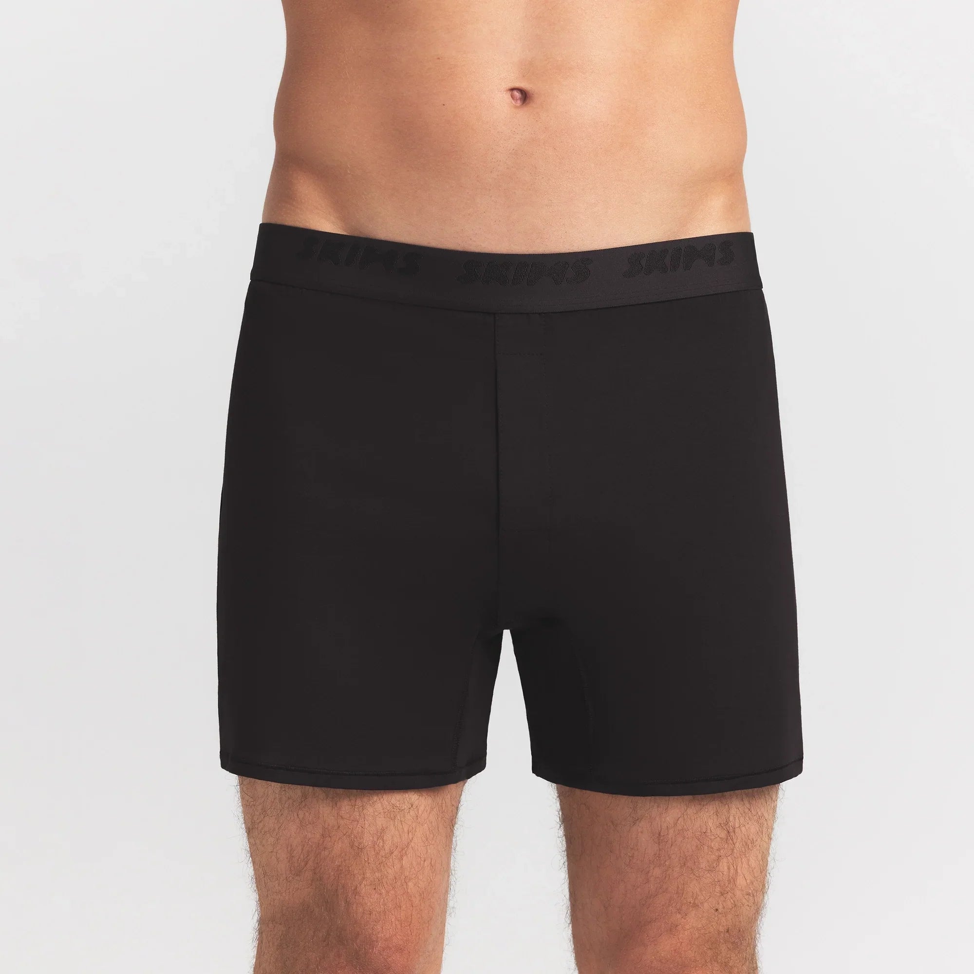 SKIMS STRETCH MENS KNIT BOXER | OBSIDIAN