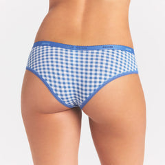 LIGHTWEIGHT COTTON LOGO PICOT HIPSTER | ARCTIC GINGHAM