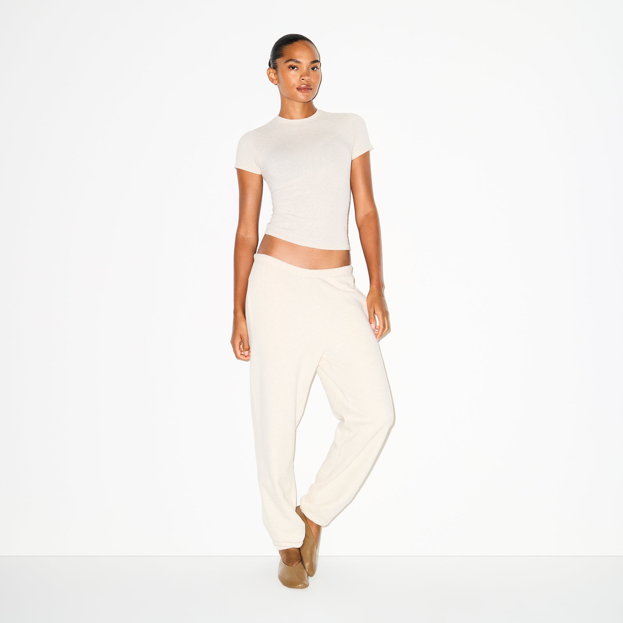 COTTON FLEECE CLASSIC JOGGER | OATMEAL HEATHER