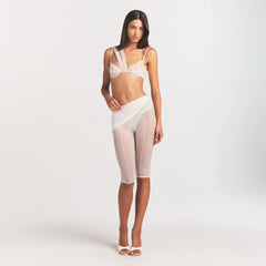 ULTRA FINE MESH DRAPED CAPRI | IVORY