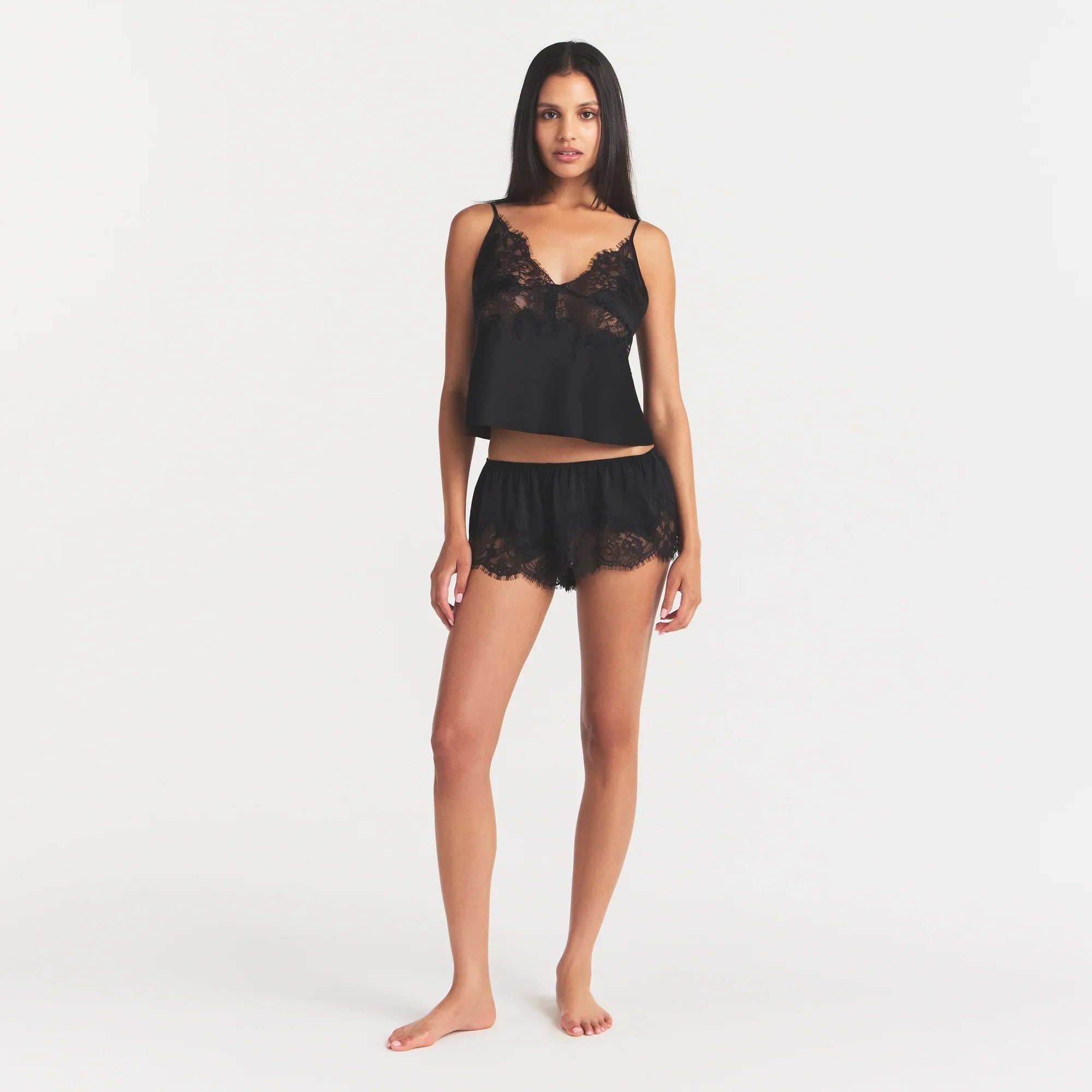 SILK LACE SHORT | ONYX