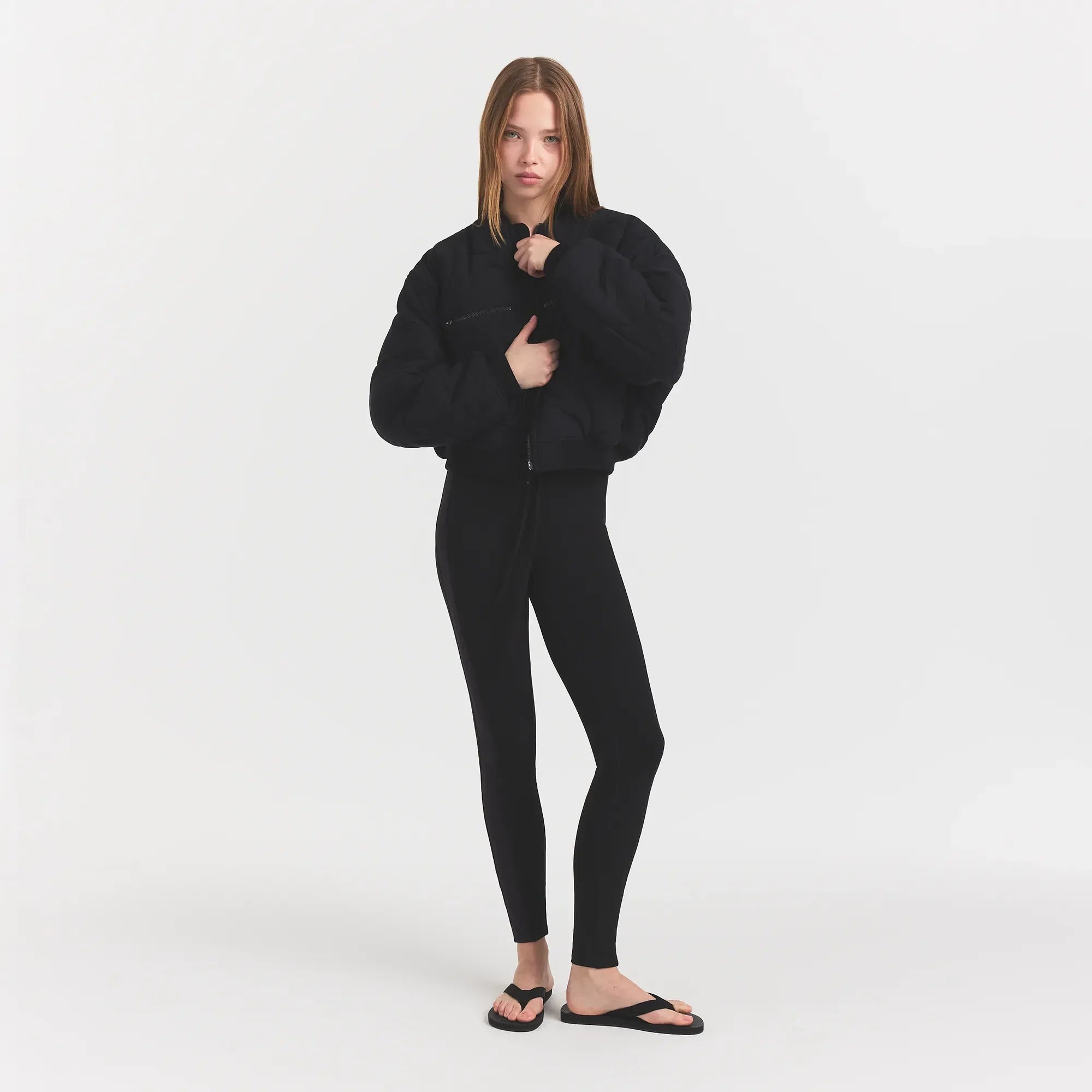 NEOPRENE OUTERWEAR REVERSIBLE BOMBER JACKET | OBSIDIAN