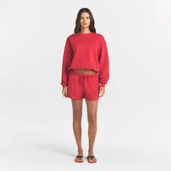 COTTON FLEECE CLASSIC CREWNECK | WASHED RED