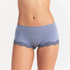FITS EVERYBODY LACE BOY SHORT | SLATE TONAL