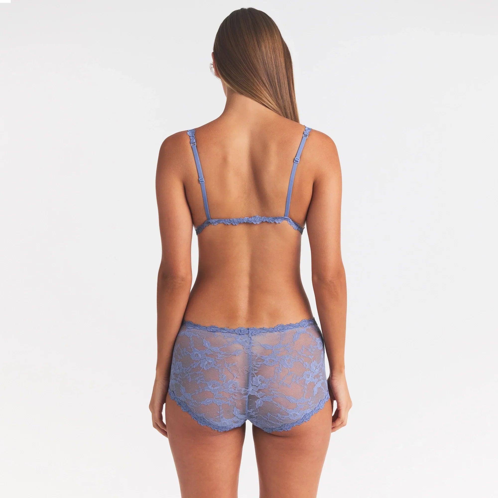 STRETCH LACE BOY SHORT | SLATE