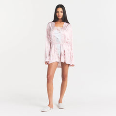 WOVEN SHINE ROBE | BARELY PINK SNACK BAG
