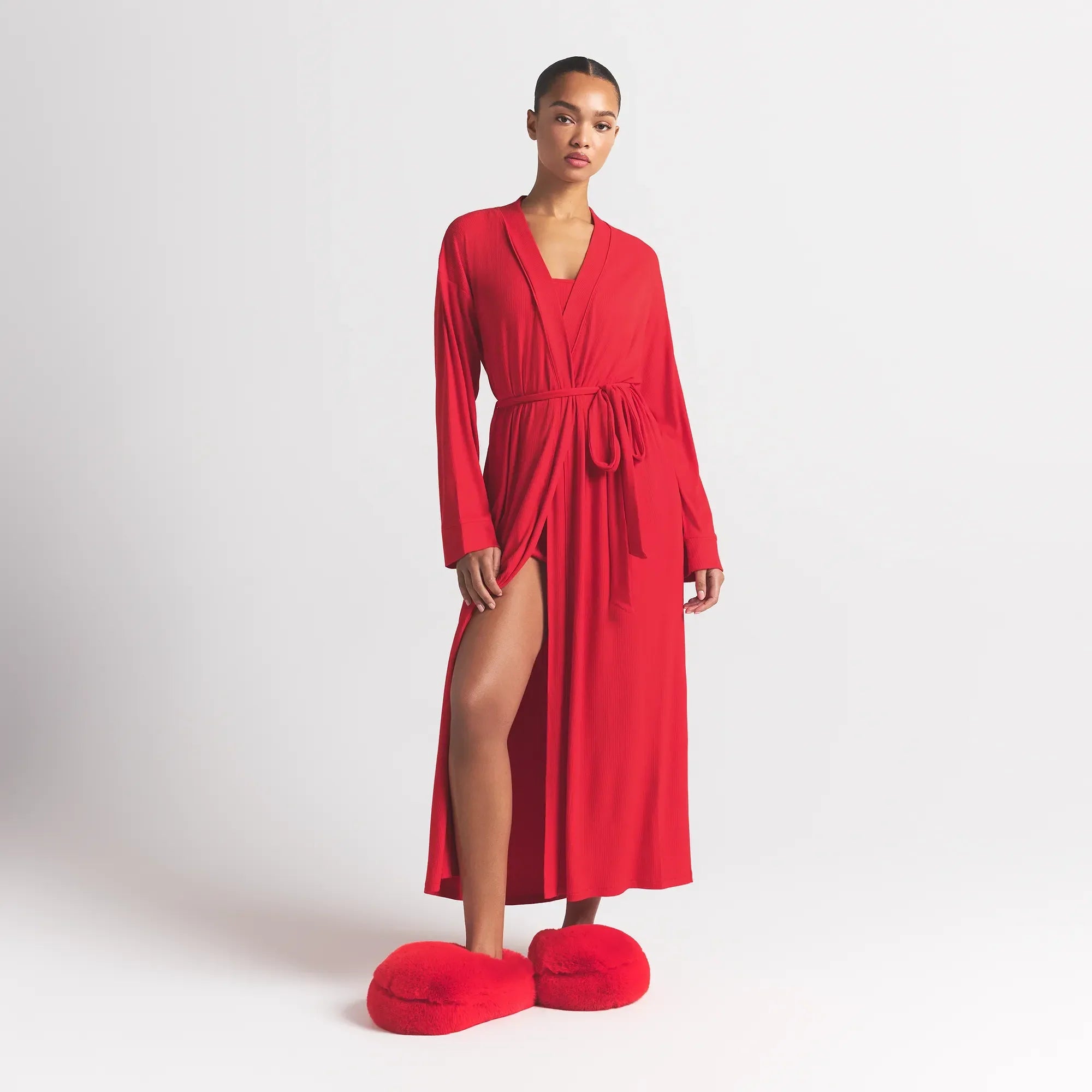 SOFT LOUNGE LONG ROBE | CHERRY