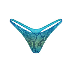SIGNATURE SWIM THONG BIKINI BOTTOM | AQUA OMBRE SNAKE