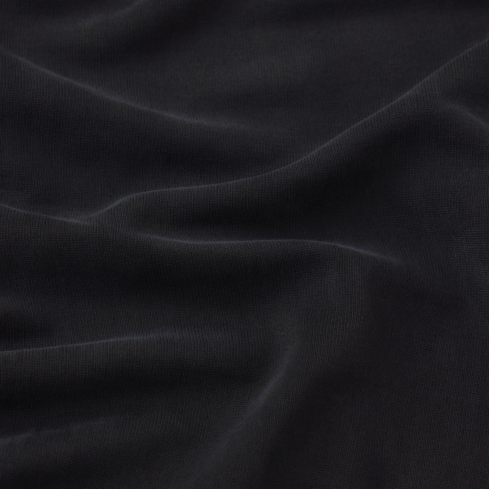 CUPRO JERSEY RUCHED LONG DRESS | OBSIDIAN