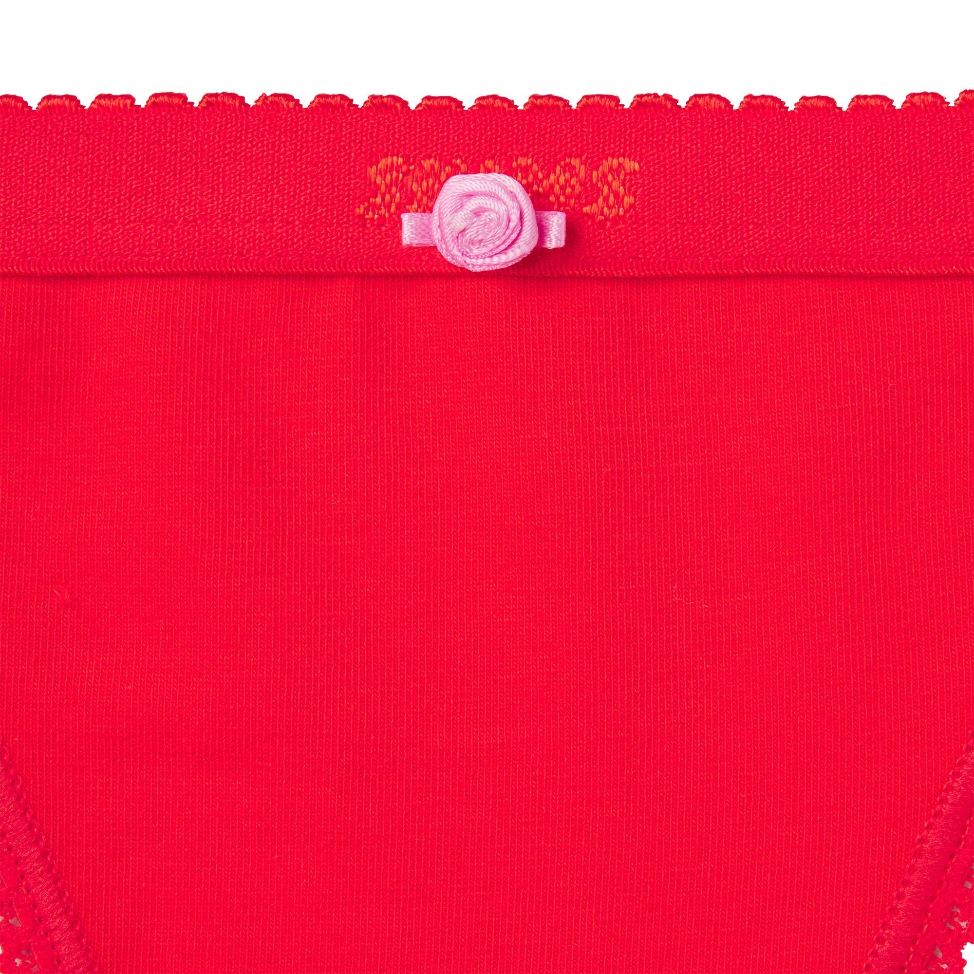 LIGHTWEIGHT COTTON LOGO PICOT HIPSTER | RUBY TONAL