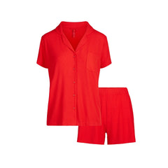 SOFT LOUNGE SHORT SLEEP SET | CHERRY