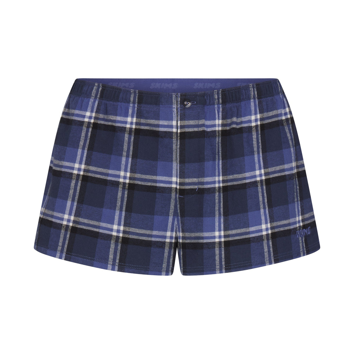 FLANNEL SLEEP CHEEKY BOXER | INDIGO OUTDOOR PLAID