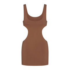 COTTON JERSEY CUT OUT MINI DRESS | JASPER