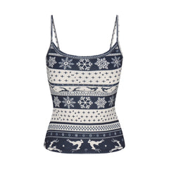 LOGO PLUSH POINTELLE CAMI | NAVY DEER FAIR ISLE