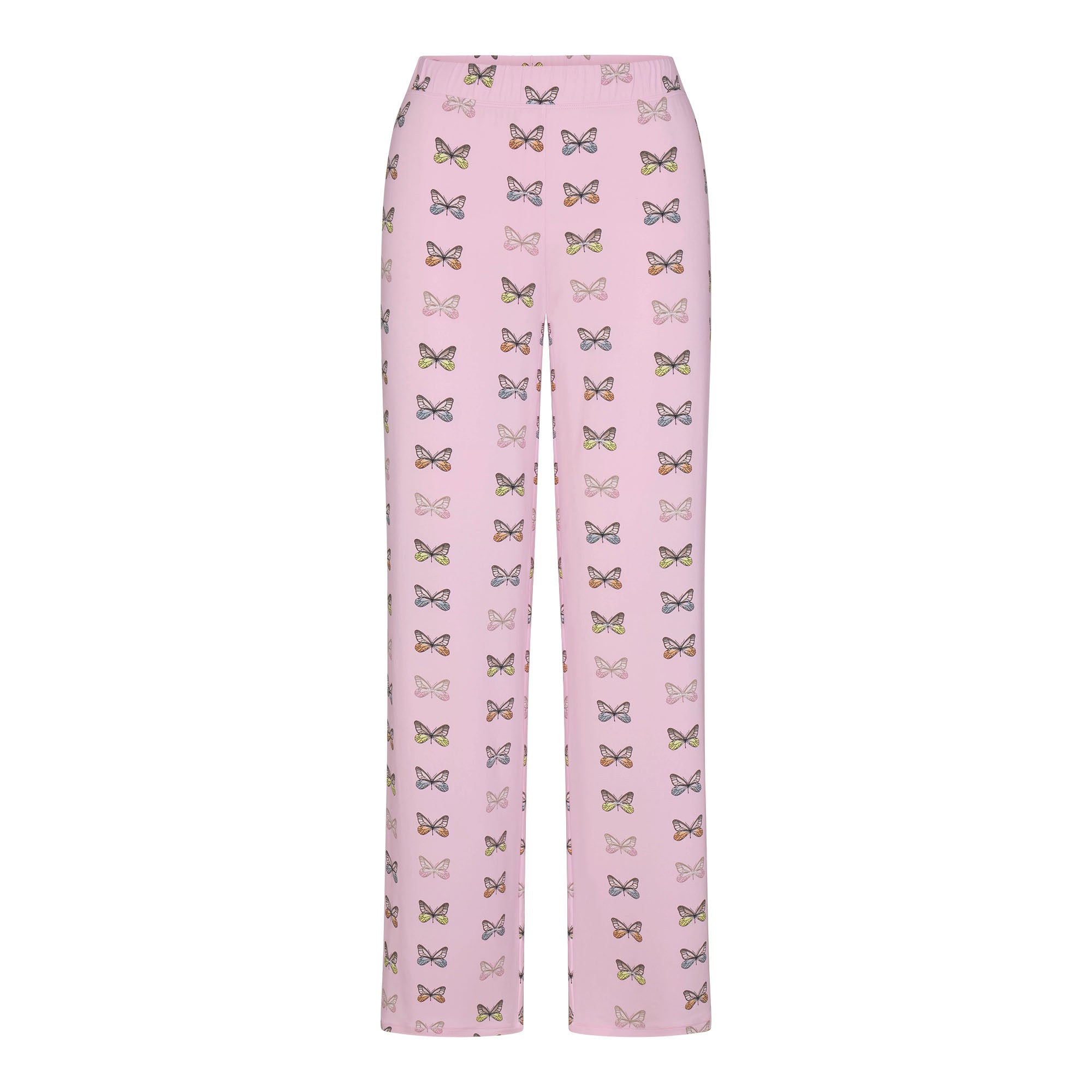 SKIMS SLEEP LONG SLEEVE BUTTON UP SET | PEONY BUTTERFLY PRINT