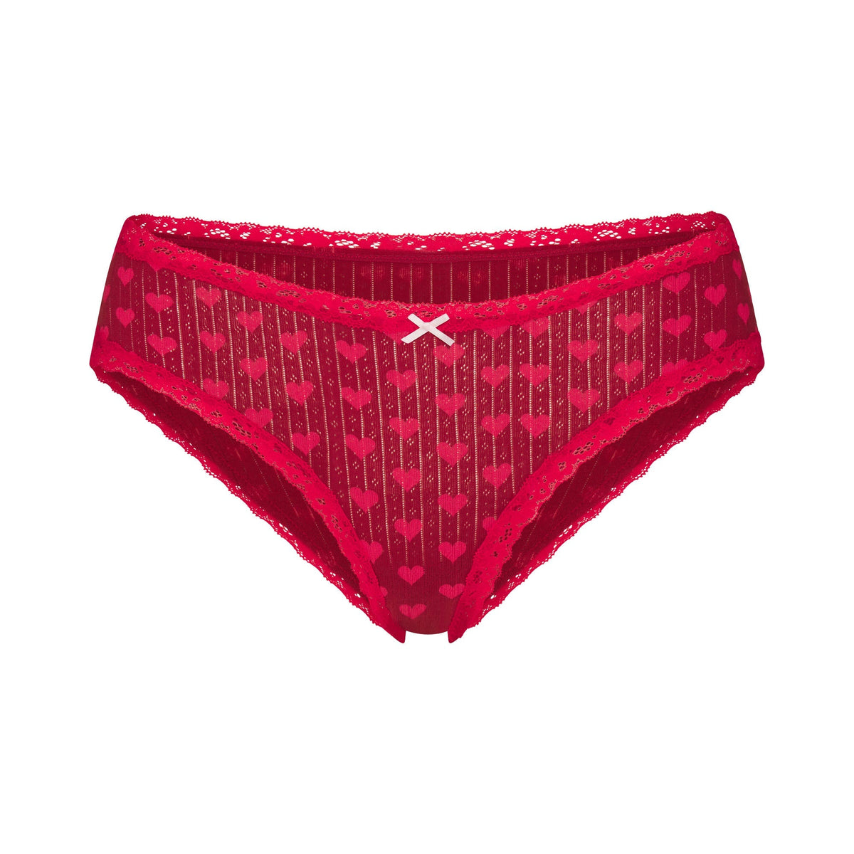 LIGHTWEIGHT COTTON POINTELLE LACE BRIEF | BRICK HEART HALFDROP