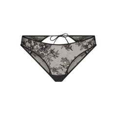 ULTRA FINE LACE PEEK-A-BOO BIKINI | ONYX