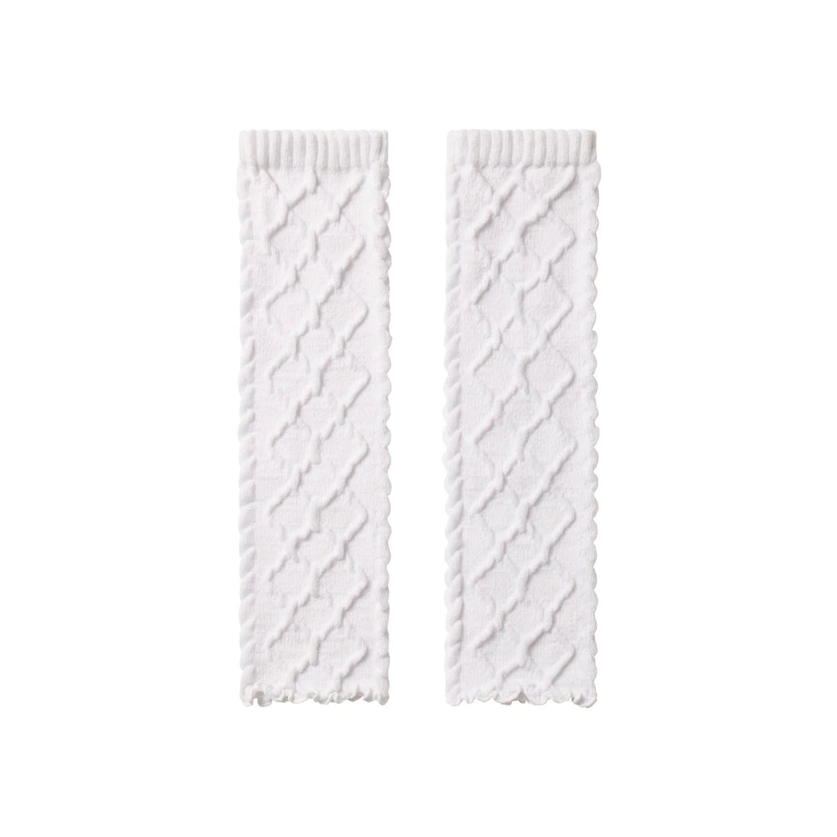 COZY LIGHT CABLE KNIT LEG WARMERS | IVORY