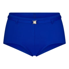 ICONIC SWIM BELTED BOY SHORT BIKINI BOTTOM | COBALT