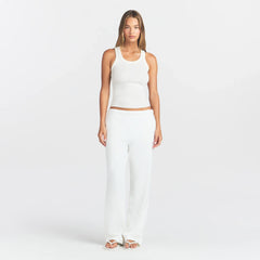COTTON RIB SCOOP NECK TANK | MARBLE