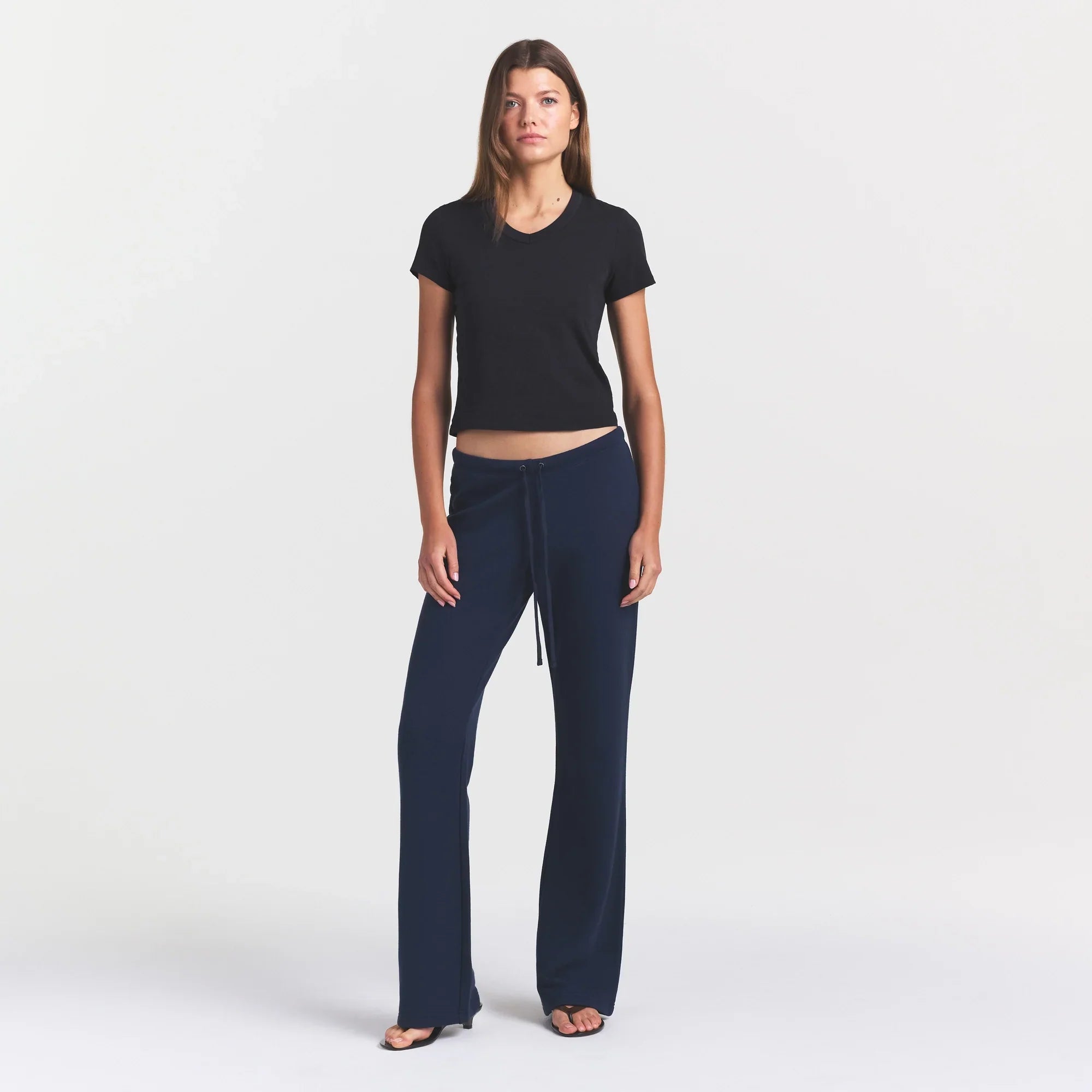 WORN IN JERSEY BABY V NECK TEE | WASHED ONYX