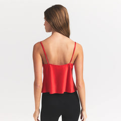 SILK LACE CAMI | RUBY CONTRAST