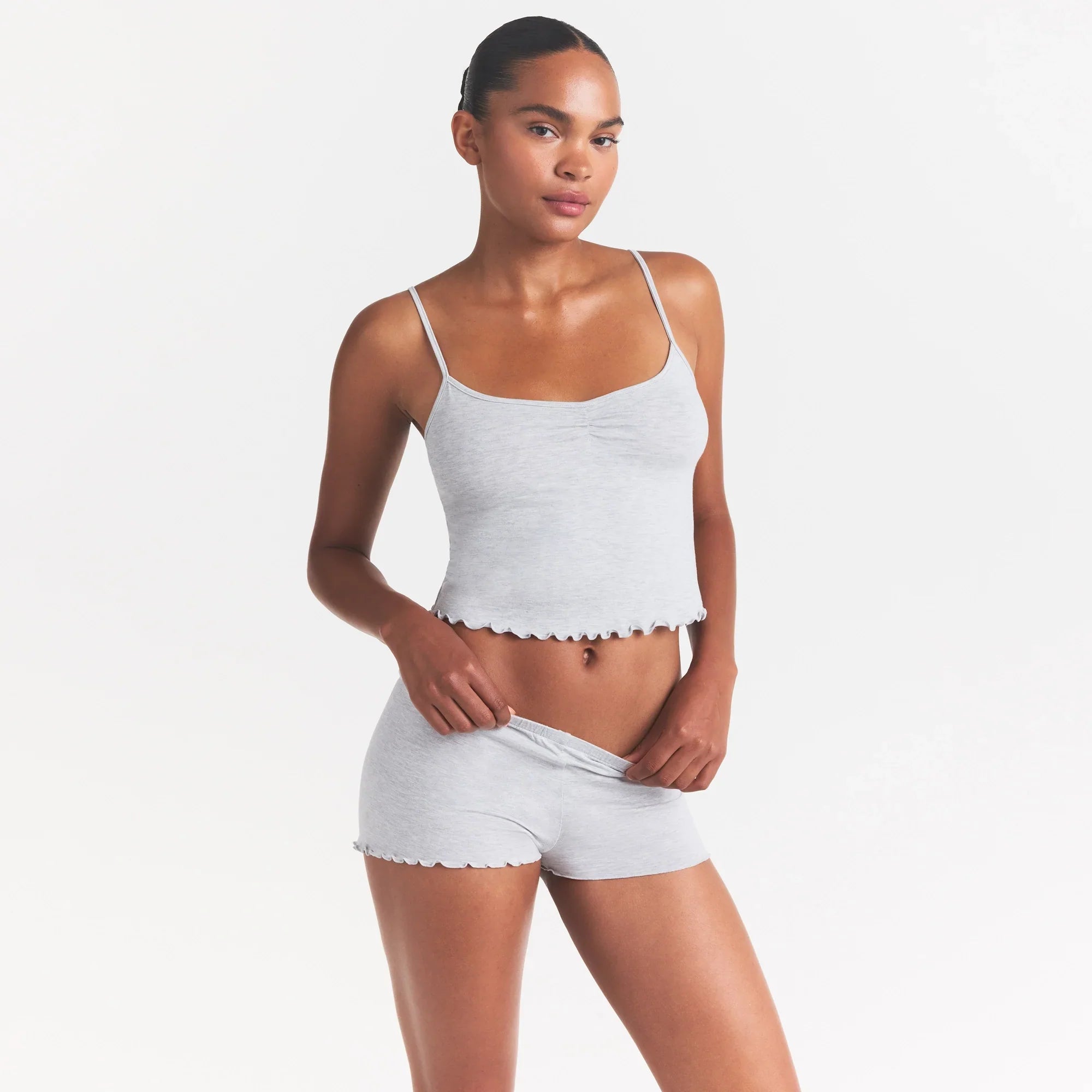 SKIMS SLEEP CAMI SET | LIGHT HEATHER GREY