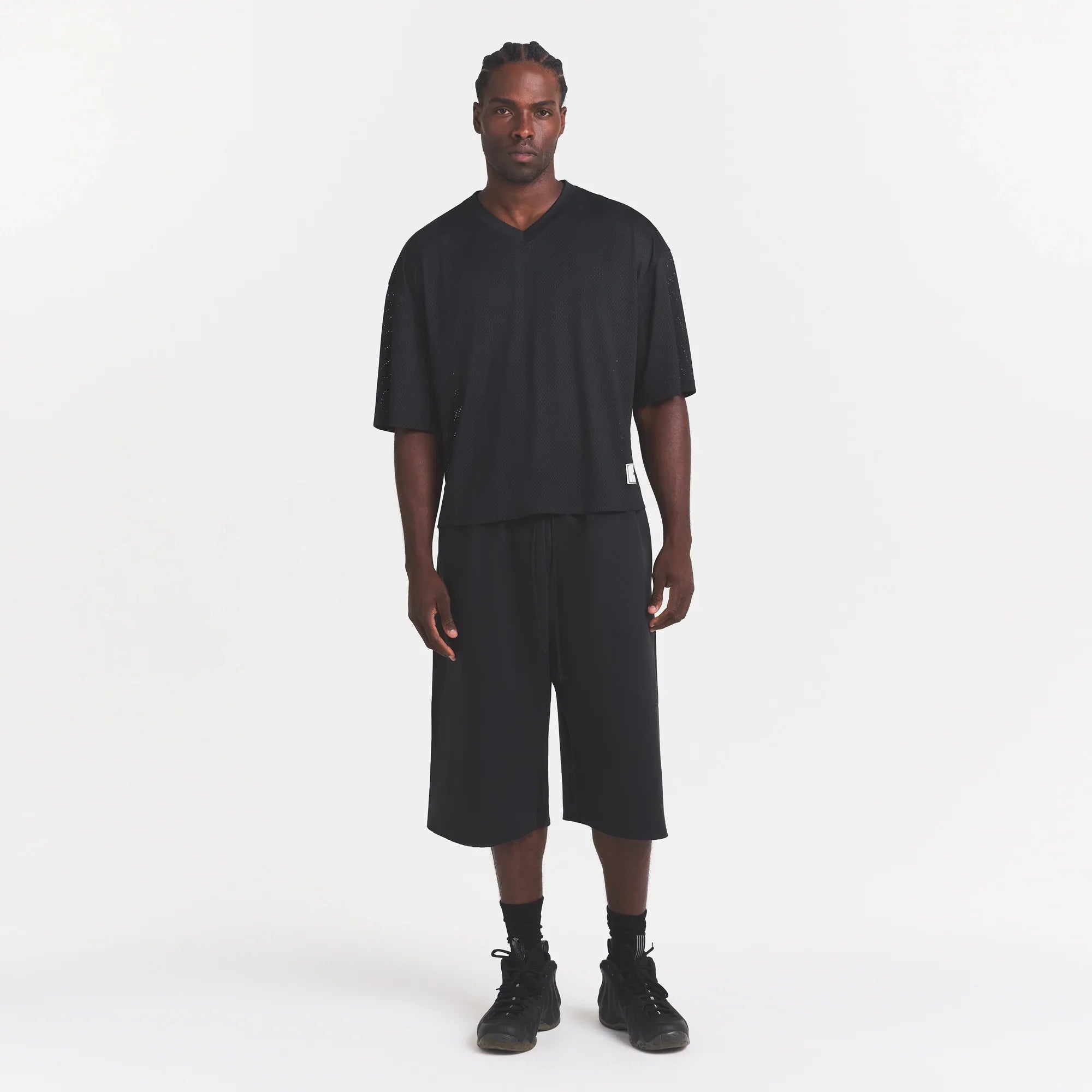 MESH APPAREL MENS CROPPED JERSEY | ONYX