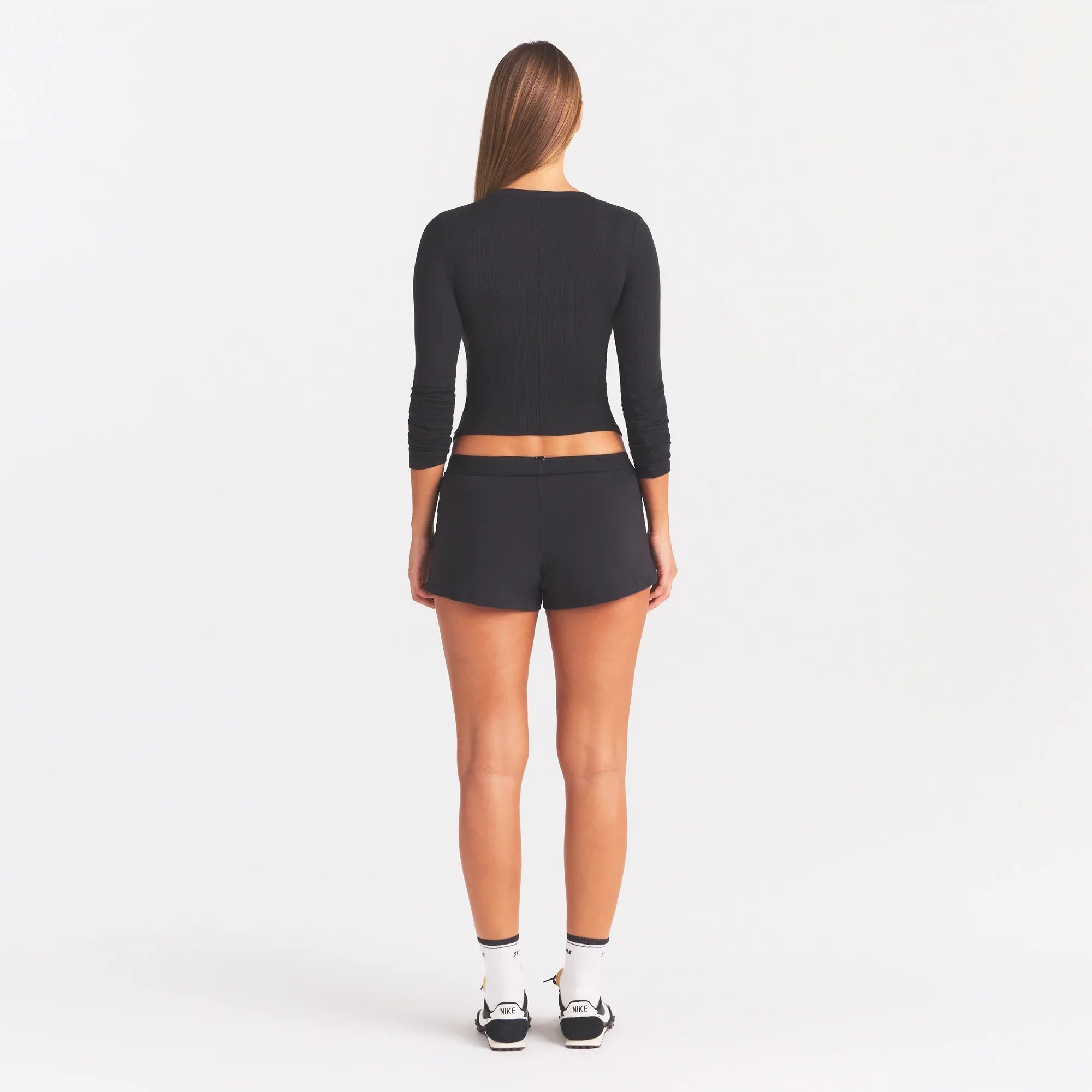 COTTON RIB LONG SLEEVE T-SHIRT | SOOT