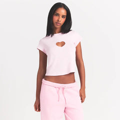 WORN IN JERSEY HEART BABY TEE | BABY PINK