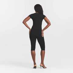 REFINED KNIT SCOOP NECK TOP | OBSIDIAN