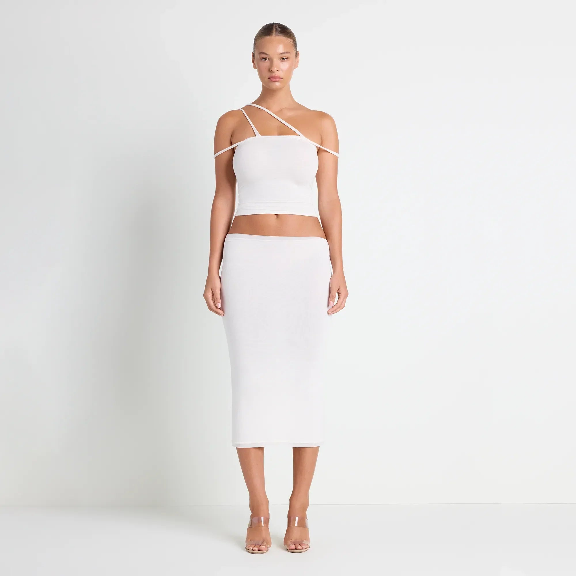VETTESE X SKIMS SHEER MODAL TOP | ECRU