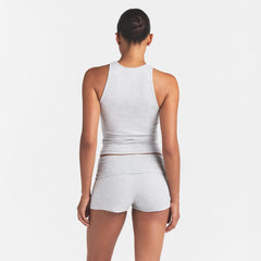 RIB SLEEP TANK | LIGHT HEATHER GREY