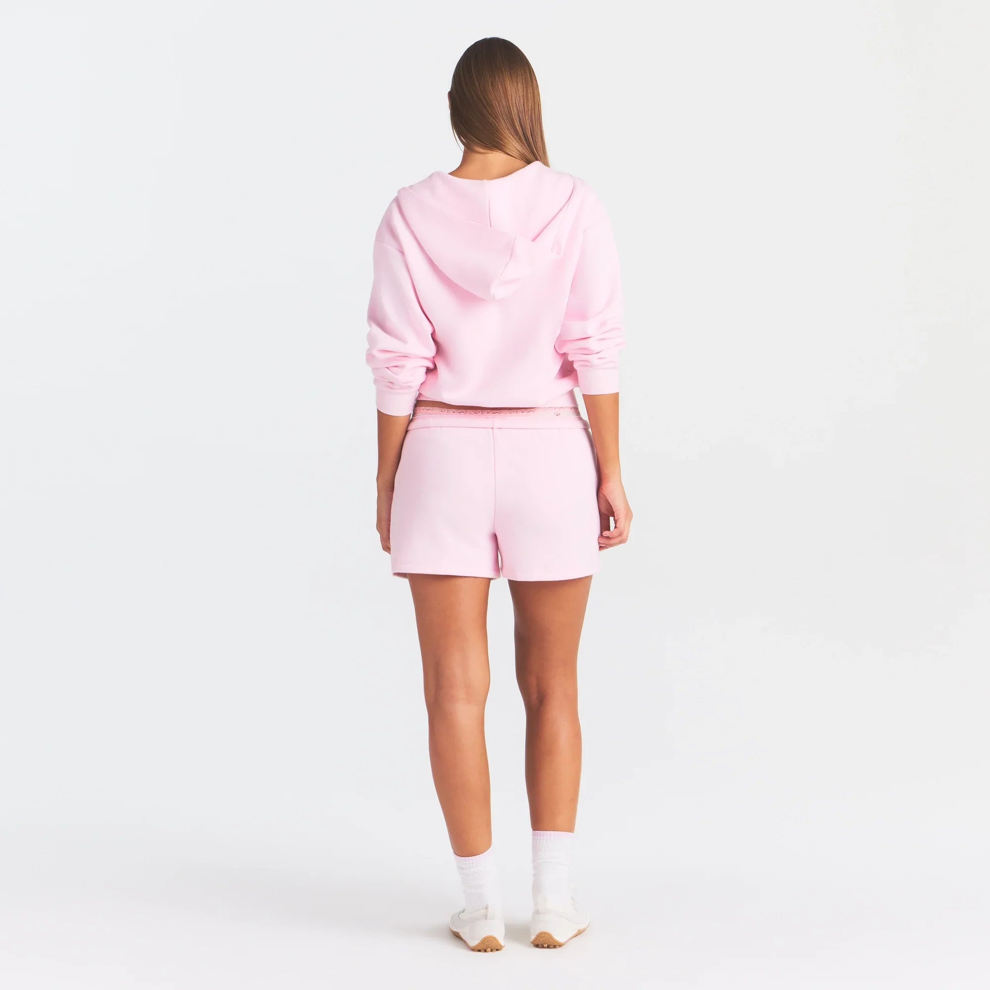 COTTON FLEECE CLASSIC ZIP UP HOODIE | CHERRY BLOSSOM